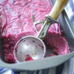 Blueberry Lemon Sorbet in pan