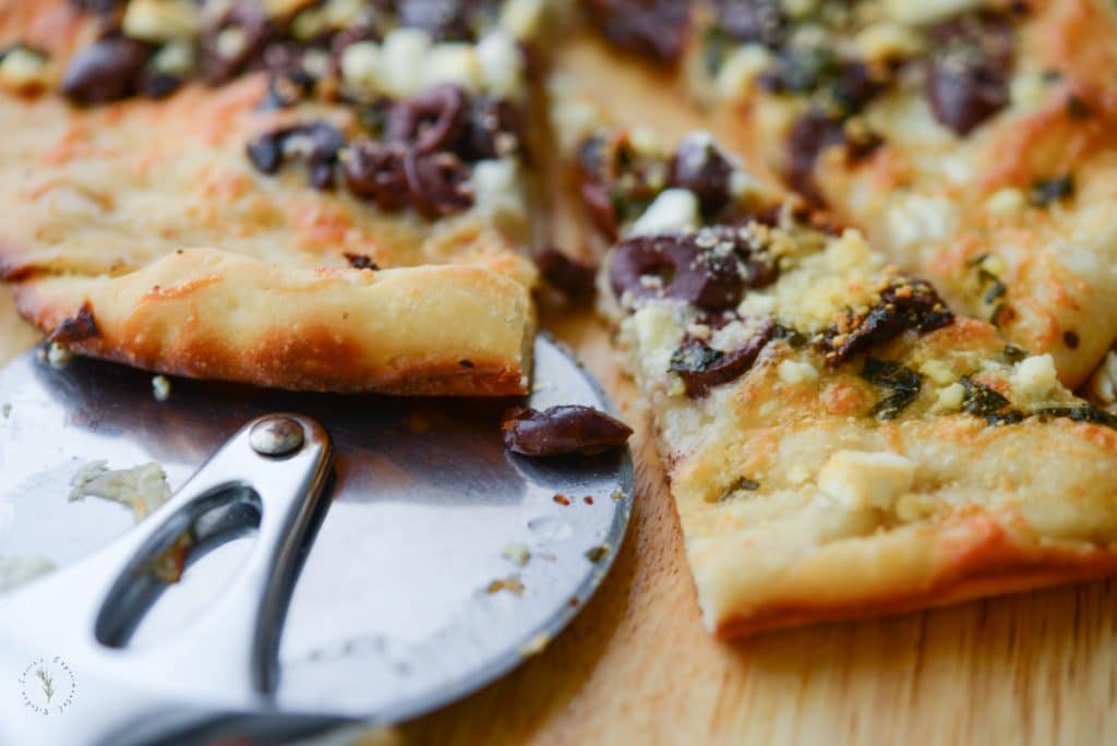 Sun Dried Tomato, Olive and Goat Cheese Flatbread