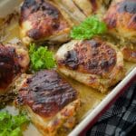 Apple Cider Mustard Baked Chicken Thighs