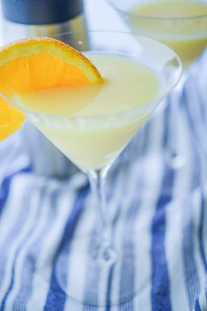 Creamsicle Martini with orange wedge