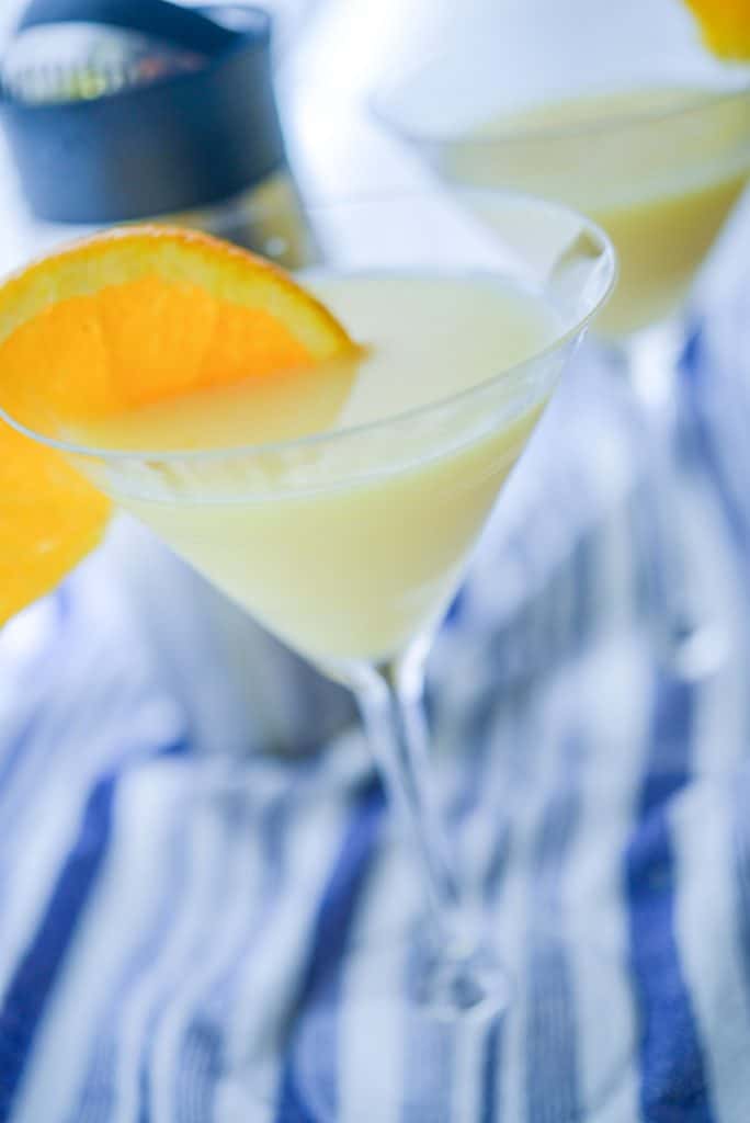 A glass of Creamsicle Martini