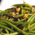 Haricot verts are French green beans and this salad tossed with Feta cheese, cranberries & pistachios is deliciously flavorful.