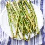 A plate of Lemon Parmesan Roasted Asparagus