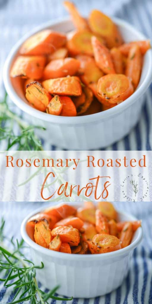 Rosemary Roasted Carrots in a bowl on a table