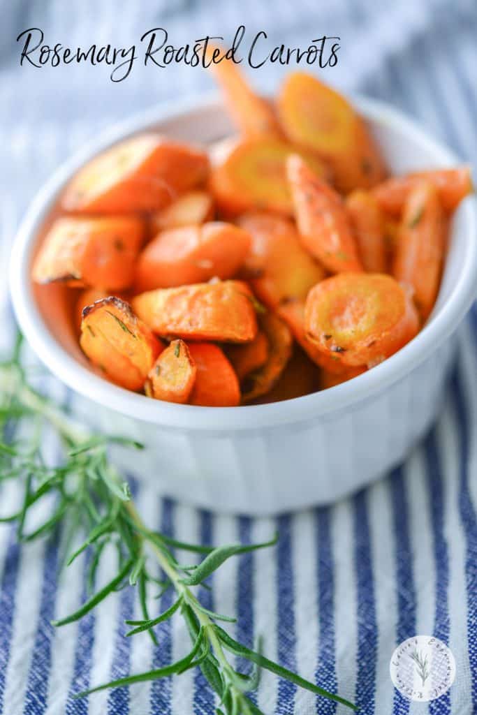 A bowl of Rosemary Roasted Carrots