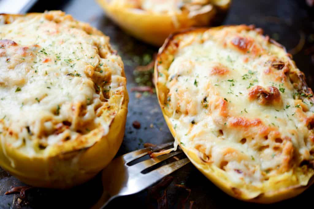 Sun Dried Tomato and Basil Spaghetti Squash horizontal