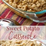 This classic Sweet Potato Casserole with a buttery brown sugar pecan crust is a one of my family's favorite Thanksgiving side dishes.