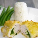 Turkey Kiev made with boneless turkey breast that's been stuffed with a mixture of butter, fresh tarragon, and parsley.