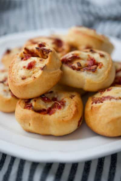 Sun Dried Tomato Appetizer Puffs on a plate