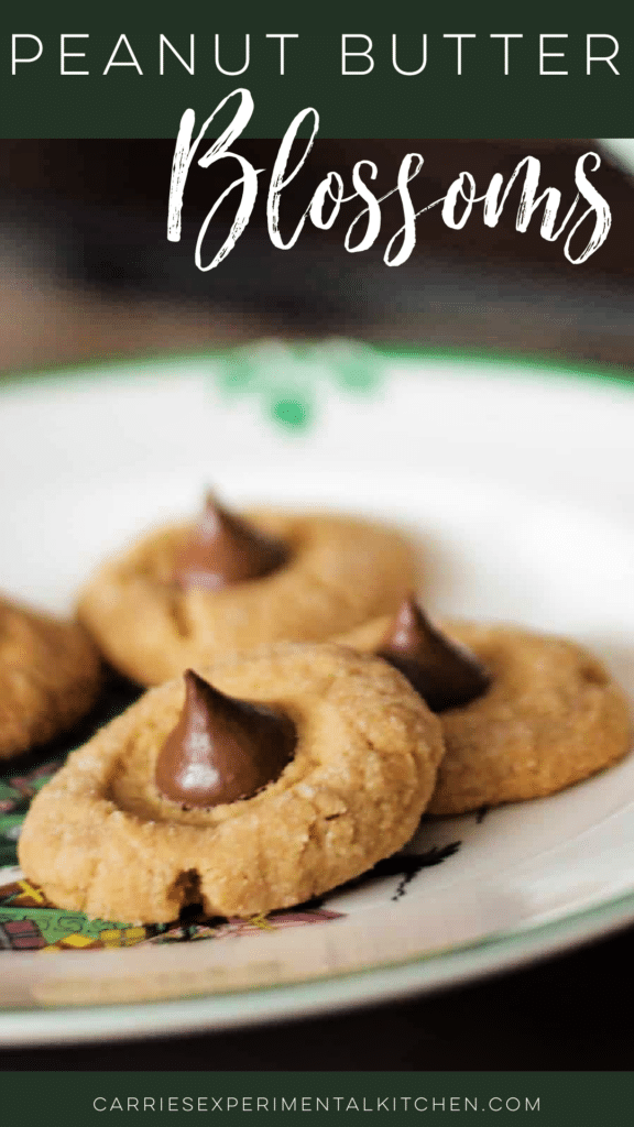 peanut butter blossoms on a plate