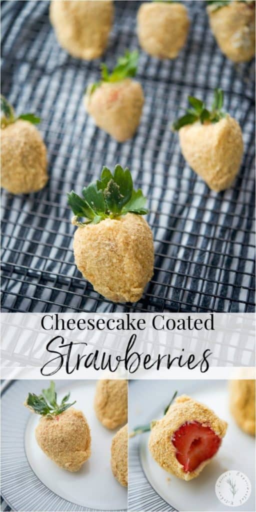 Fresh strawberries coated with sweet cream cheese icing; then dipped in graham cracker crumbs make a tasty after school snack or holiday treat. 