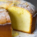 Lemon Cream Cheese Poundcake is deliciously moist cake that goes perfectly with a cup of tea for an afternoon snack or eaten for breakfast.