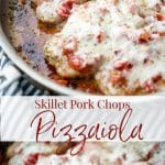Pork Chops Pizzaiola in a dish