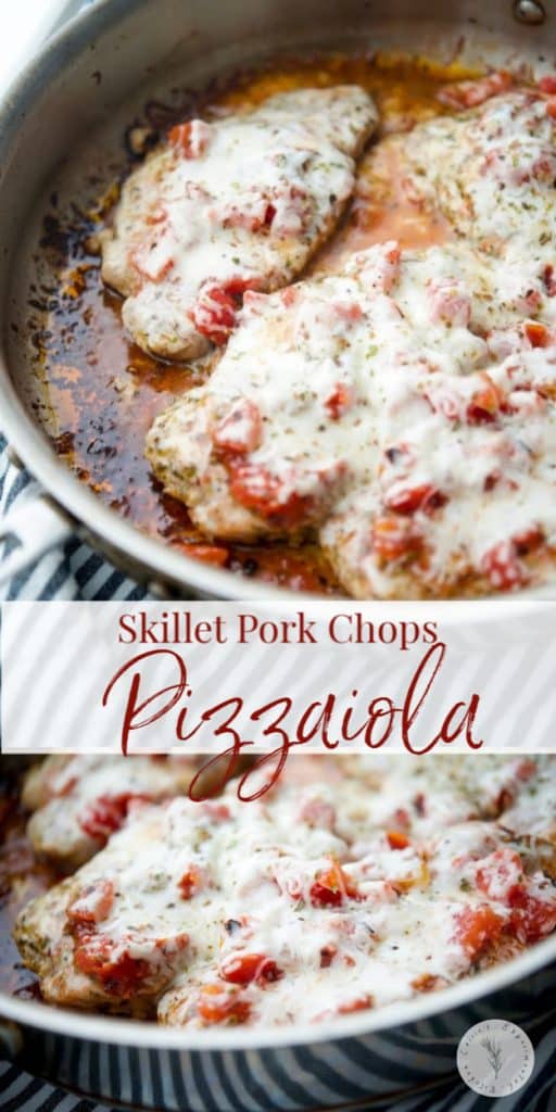 Pork Chops Pizzaiola in a dish