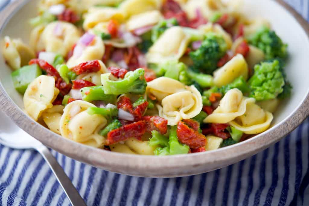 Tortellini Salad in bowl