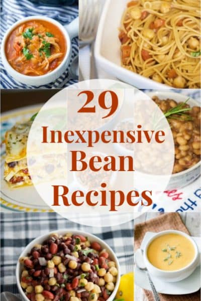 Here are 29 of my favorite bean inexpensive bean recipes using common pantry items to help get you through these tough times.
