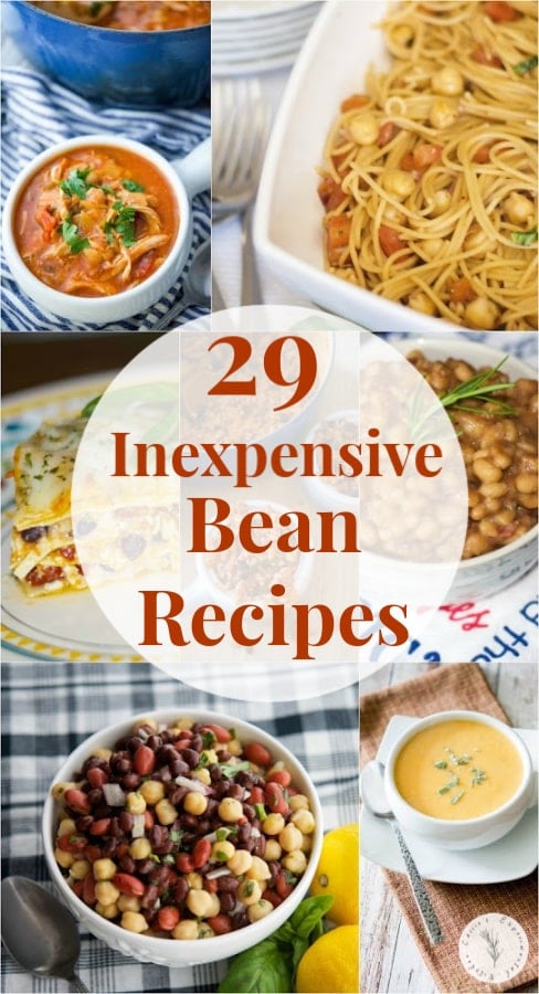 Here are 29 of my favorite bean inexpensive bean recipes using common pantry items to help get you through these tough times.