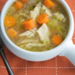 Learn how to make homemade Chicken Noodle Soup using the carcass of a whole roaster chicken. It's simple to make & a staple during those cold winter months.