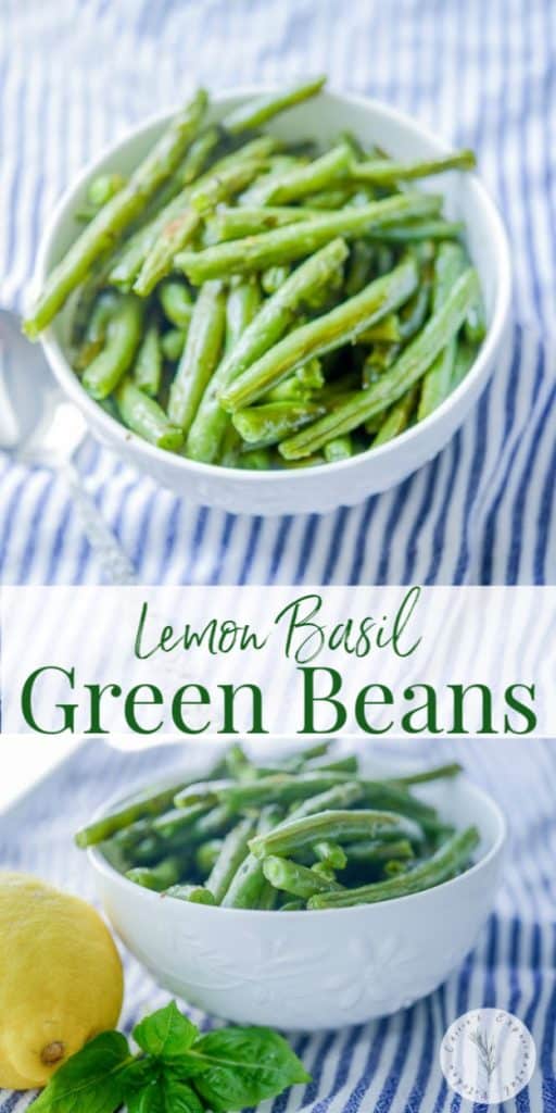 Dish of Lemon Basil Green Beans