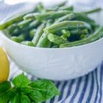 Lemon Basil Roasted Green Beans