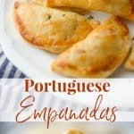 Close up of Portuguese Empanadas with Chorizo