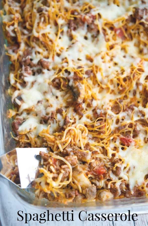 Spaghetti Casserole with Ground Beef