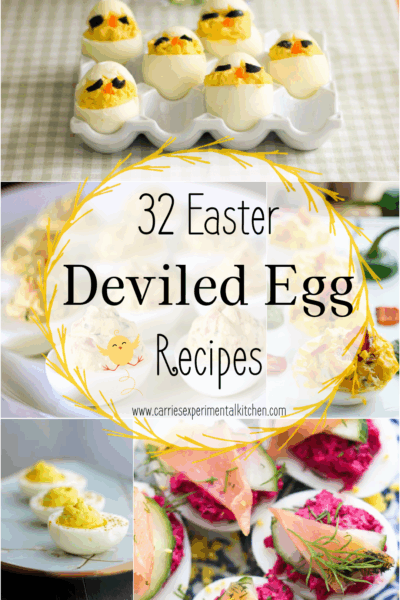 collage of deviled egg recipes