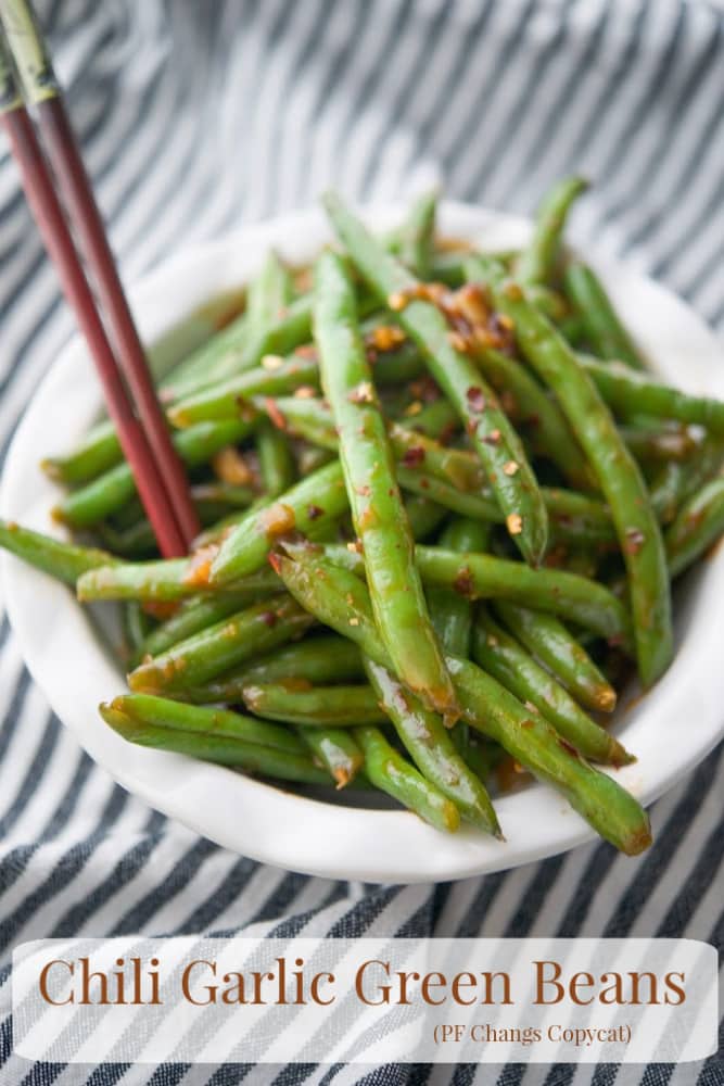 Chili Garlic Green Beans with an Asian flair are one of PF Changs most popular side dishes. Now you can make these tasty vegetables at home! 