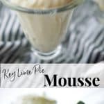Mousse in a clear glass. 