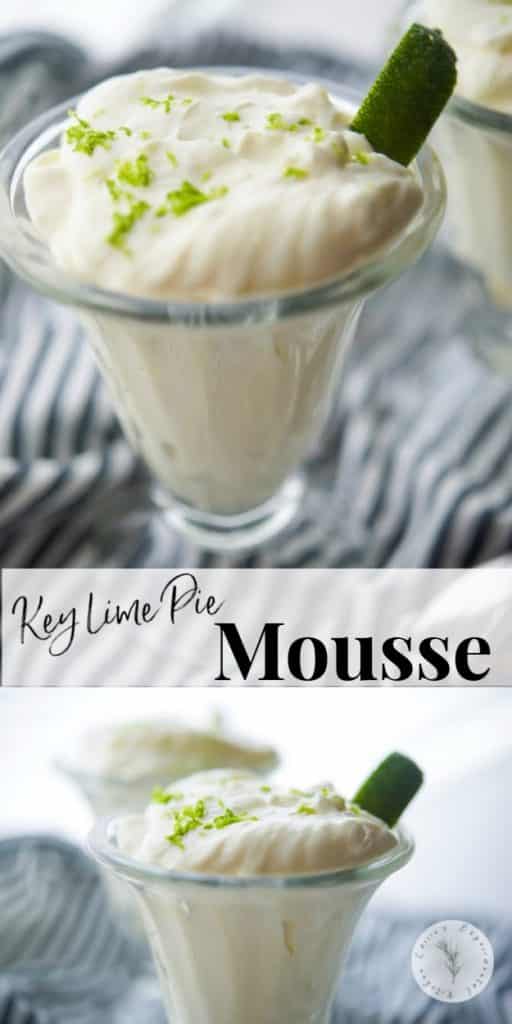 Mousse in a clear glass. 