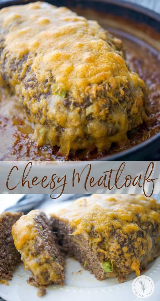 Cheesy meatloaf collage photo