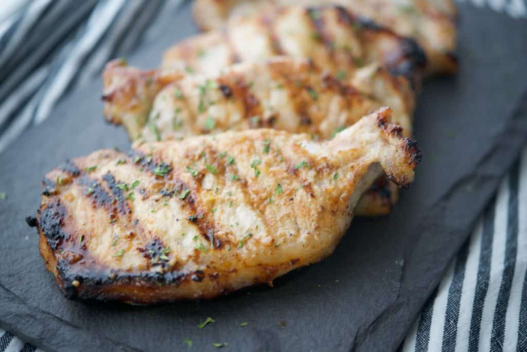 Honey Roasted Garlic Grilled Pork Chops 