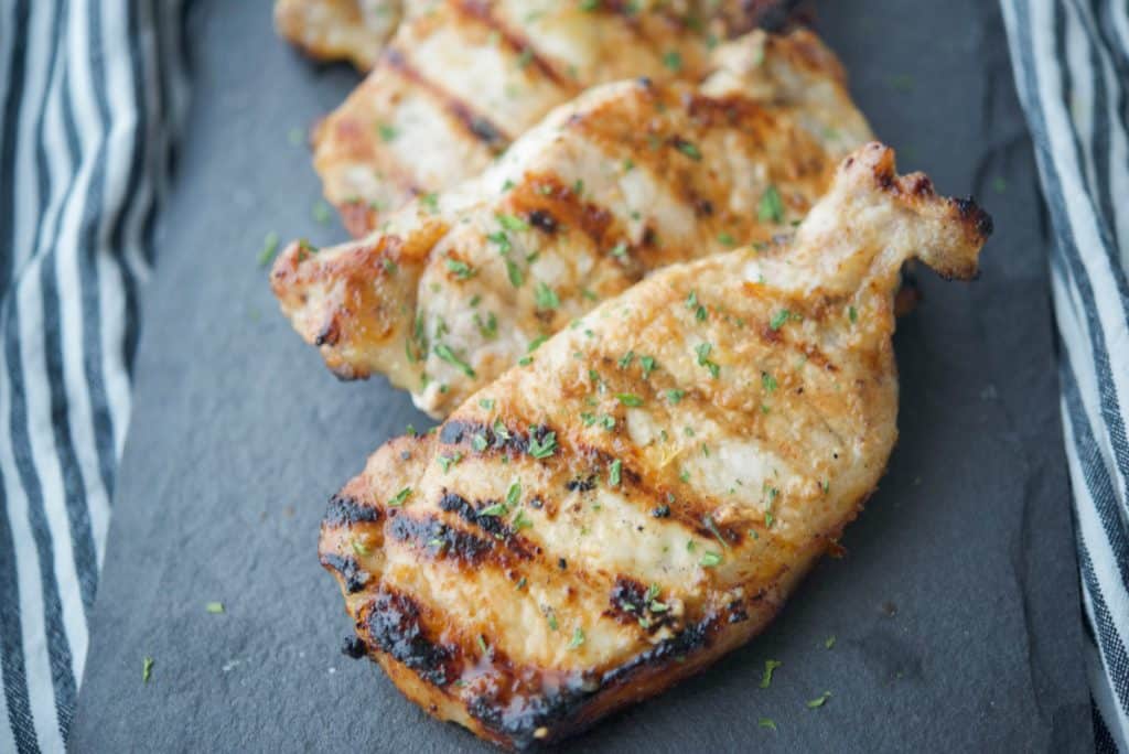 Honey Roasted Garlic Grilled Pork Chops