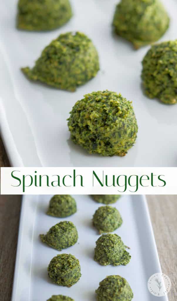 Spinach Nuggets made with Italian breadcrumbs and grated Pecorino Romano cheese are so simple to make, kid friendly and mom approved! 