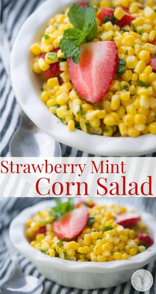 Strawberry Mint Corn Salad collage