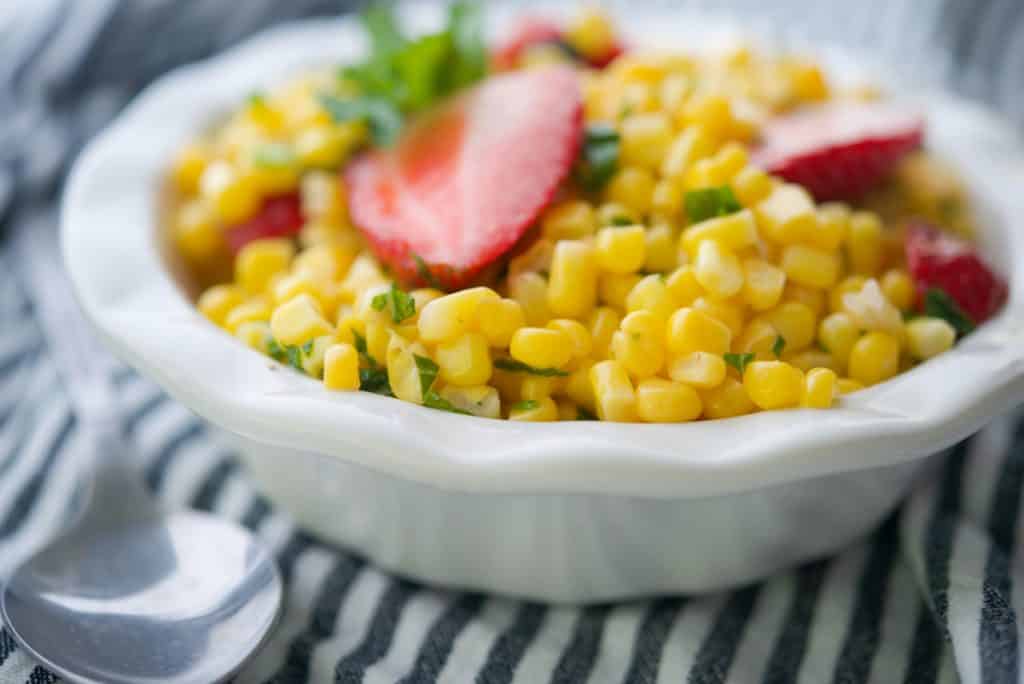 Strawberry Mint Corn Salad