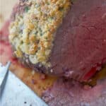 A close up of a  Parmesan Roast Beef