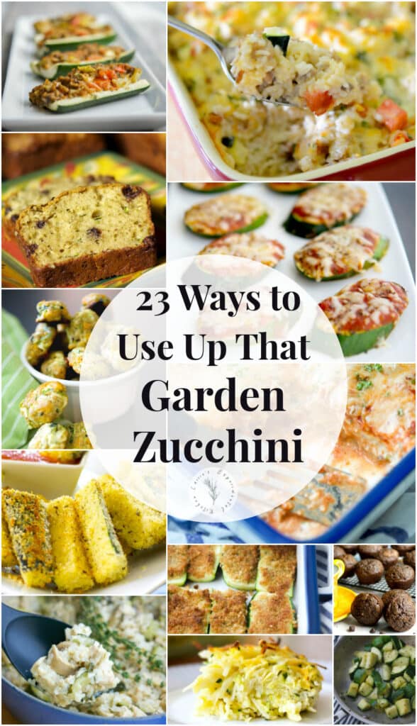 Summer is almost over and garden zucchini is in abundance. Here are 23 zucchini recipes to help you use up your bounty. 