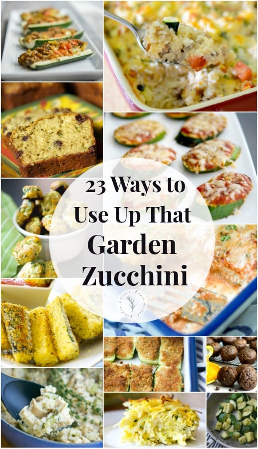 Summer is almost over and garden zucchini is in abundance. Here are 23 zucchini recipes to help you use up your bounty. 