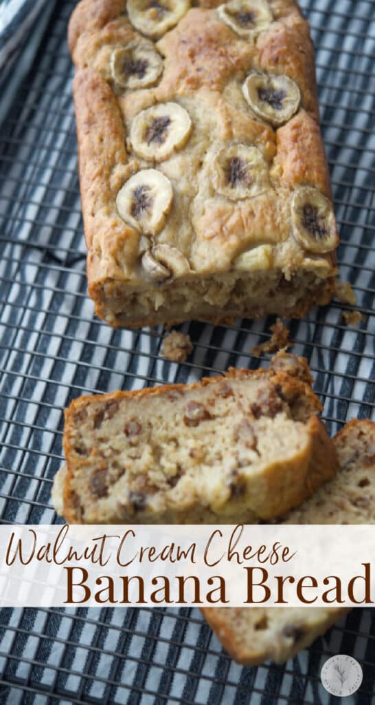 This Walnut Cream Cheese Banana Bread with our secret ingredient, is super moist and satisfying for breakfast or an afternoon snack. 