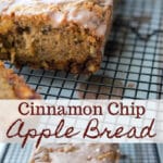 This Cinnamon Chip Apple Bread is loaded with diced McIntosh apples, sweet cinnamon chips and chopped pecans.