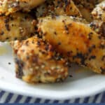 These three ingredient chicken wings coated with a dry rub of Everything Bagel seasoning are baked in the oven, super crispy and delicious! 