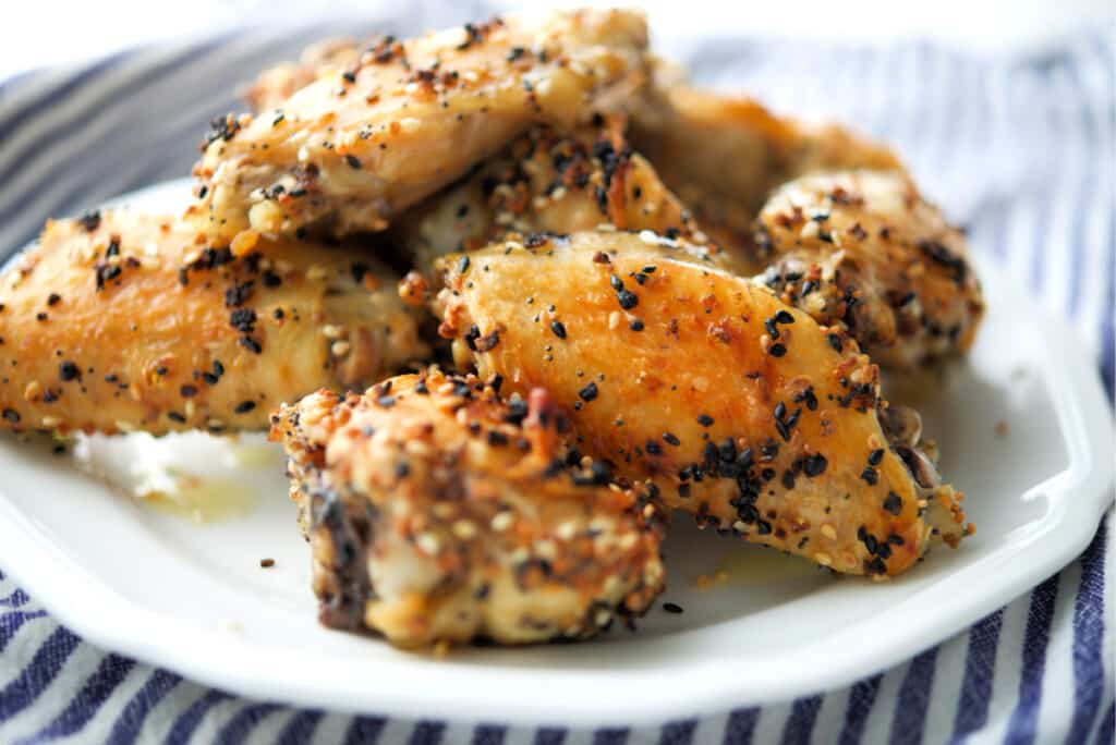 Everything Bagel Baked Chicken Wings