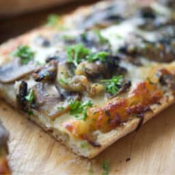 Roasted Garlic Mushroom French Bread Pizza