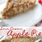 Change up your ordinary apple pie with this version made with a sour cream apple filling topped with buttery streusel.