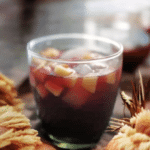 a glass of sangria