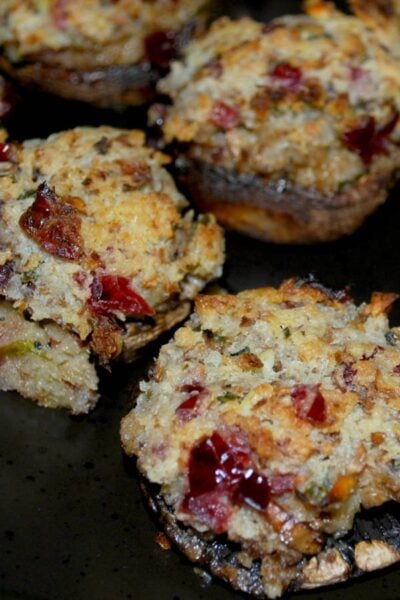 cranberry stuffed mushrooms