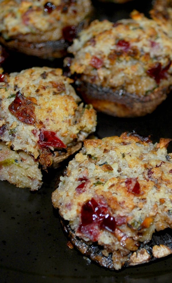 cranberry stuffed mushrooms