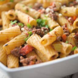 Rigatoni with Italian Meat Sauce