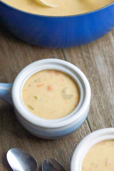This creamy Ham and Potato Soup made with Yukon gold potatoes, ham and vegetables is a tasty way to to utilize leftovers. 